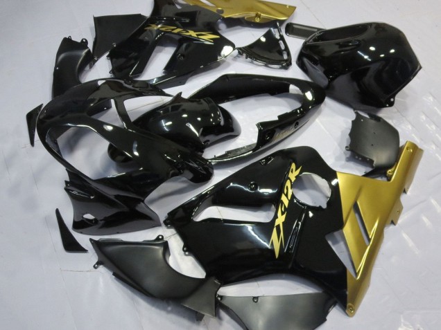 Lojas Carenagens Moto Kawasaki ZX12R 2002-2006 - Preto Brilhante Ouro