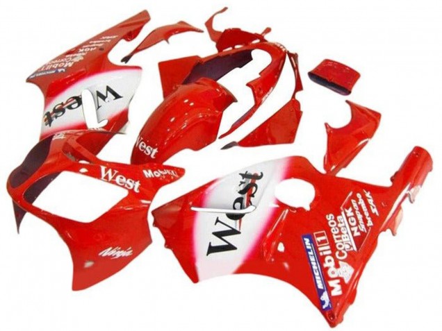 Lojas Carenagens Moto Kawasaki ZX12R 2002-2006 - Vermelho Branco West