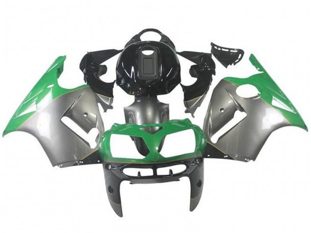 Lojas Carenagens Moto Kawasaki ZX12R 2002-2006 - Prata Verde Preto