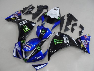 Lojas Carenagens Moto Yamaha YZF R1 2012-2014 - Branco Azul Preto Brilhante Verde Graves Yamalube Monstro