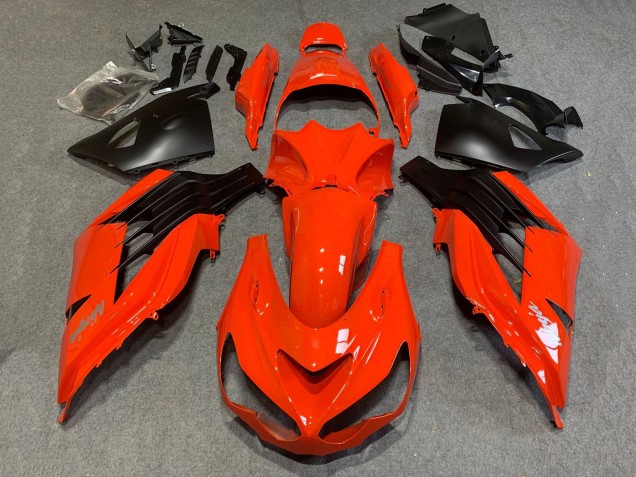 Lojas Carenagens Moto Kawasaki ZX14R ZZR1400 2006-2011 - Vermelho Preto Fosco
