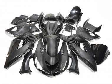Lojas Carenagens Moto Kawasaki ZX14R ZZR1400 2006-2011 - Falso Fibra de Carbono