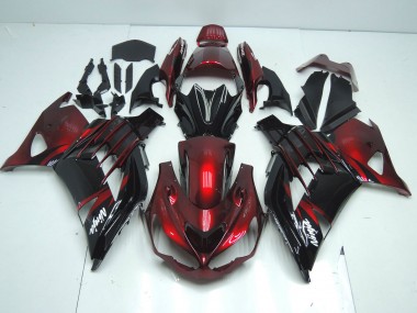Lojas Carenagem Moto Kawasaki ZX14R ZZR1400 2012-2024 - Vermelho Preto Brilhante Branco Ninja
