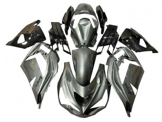 Lojas Carenagens Moto Kawasaki ZX14R ZZR1400 2012-2024 - Prata Metálico Preto