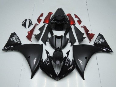 Lojas Carenagens Moto Yamaha YZF R1 2012-2014 - Preto Brilhante Preto Fosco Vermelho