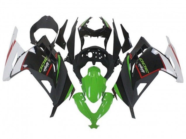 Lojas Carenagens Moto Kawasaki EX300 2013-2024 - Branco Vermelho Verde Preto
