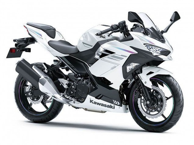 Lojas Carenagens Moto Kawasaki Ninja 400 2018-2024 - Branco Pérola Blizzard