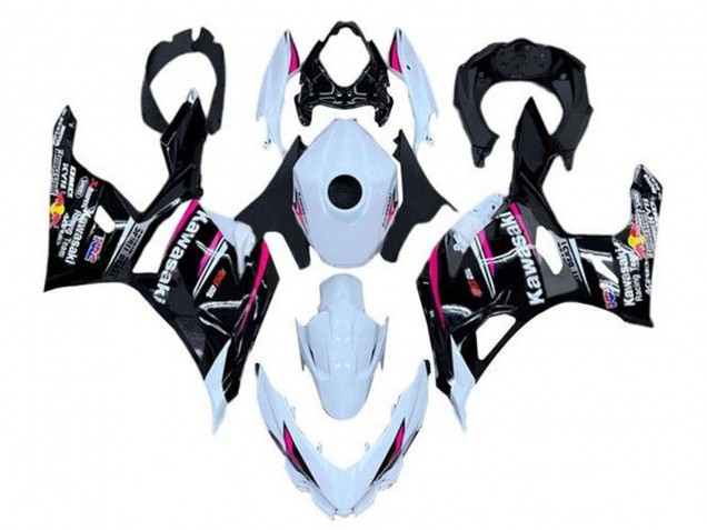 Lojas Carenagens Moto Kawasaki Ninja 400 2018-2024 - Branco Rosa Preto