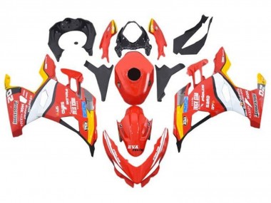 Lojas Carenagens Moto Kawasaki Ninja 400 2018-2024 - Vermelho Branco Amarelo Preto Trick Star Bridgestone