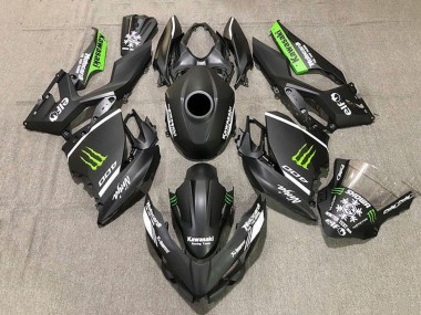 Lojas Carenagens Moto Kawasaki Ninja 400 2018-2024 - Preto Fosco Branco Verde Monstro Neve