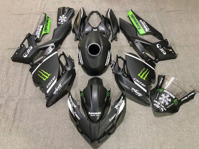 Lojas Carenagens Moto Kawasaki Ninja 400 2018-2024 - Preto Fosco Branco Verde Monstro Neve