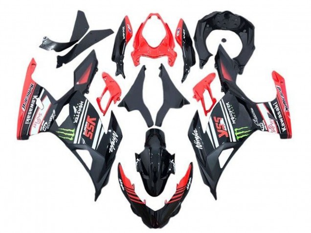 Lojas Carenagens Moto Kawasaki Ninja 400 2018-2024 - Vermelho Preto Verde Monstro