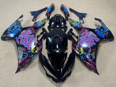 Lojas Carenagens Moto Kawasaki Ninja 400 2018-2024 - Preto Azul Jinx