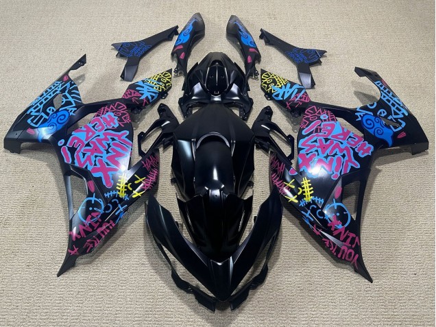 Lojas Carenagens Moto Kawasaki Ninja 400 2018-2024 - Preto Azul Jinx