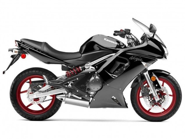 Lojas Carenagens Moto Kawasaki Ninja 650 EX650 2006-2008 - Preto Brilhante Preto Fosco