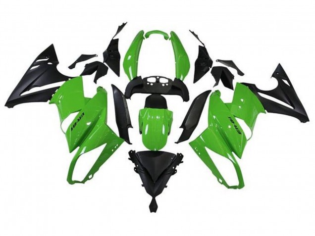 Lojas Carenagens Moto Kawasaki Ninja 650 EX650 2009-2011 - Verde Preto Fosco