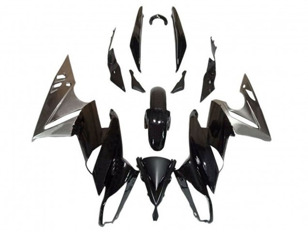 Lojas Carenagens Moto Kawasaki Ninja 650 EX650 2009-2011 - Preto Brilhante Prata