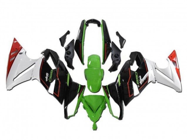 Lojas Carenagens Moto Kawasaki Ninja 650 EX650 2009-2011 - Verde Preto Branco Vermelho