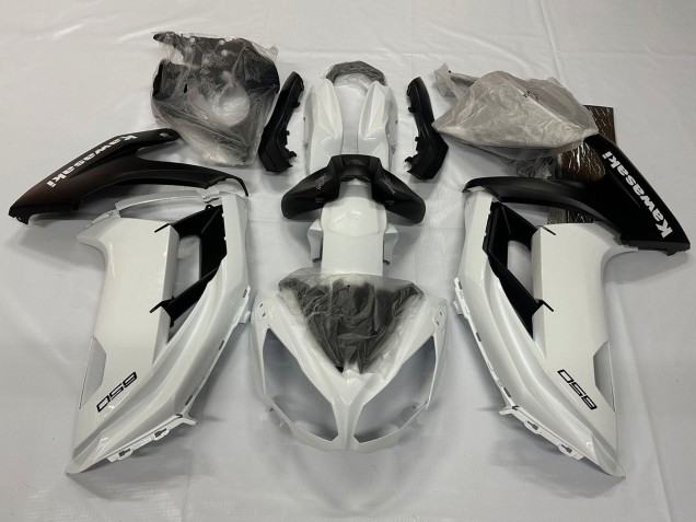 Lojas Carenagens Moto Kawasaki Ninja 650 EX650 2012-2016 - Branco Pérola Preto Fosco