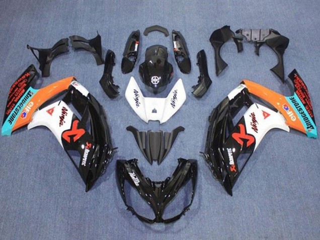 Lojas Carenagens Moto Kawasaki Ninja 650 EX650 2012-2016 - Preto Brilhante Branco Laranja Azul Vermelho