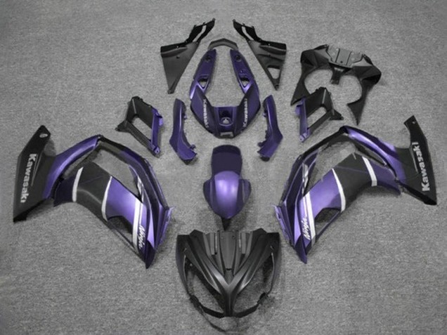 Lojas Carenagens Moto Kawasaki Ninja 650 EX650 2012-2016 - Roxo Prata Preto Fosco
