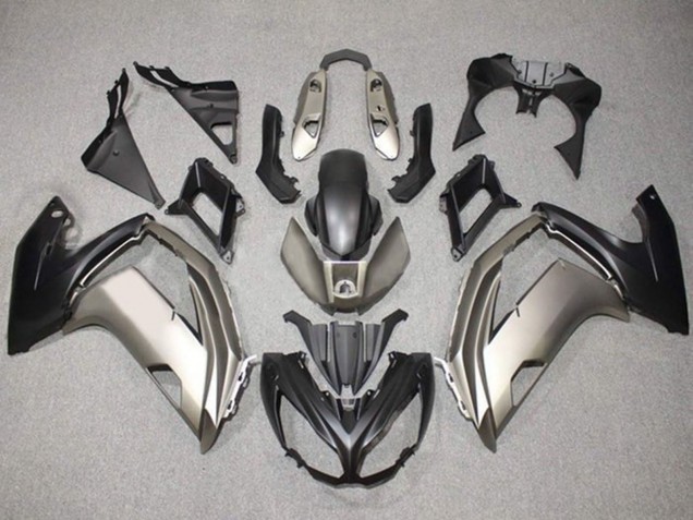 Lojas Carenagens Moto Kawasaki Ninja 650 EX650 2012-2016 - Prata Preto Fosco