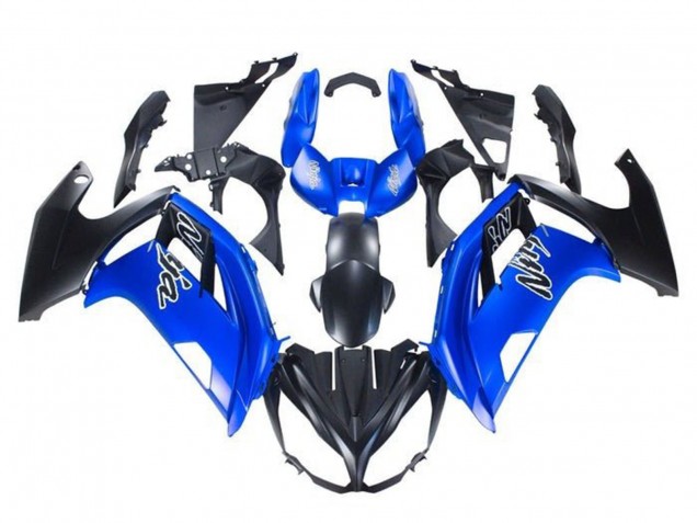Lojas Carenagens Moto Kawasaki Ninja 650 EX650 2012-2016 - Azul Preto Fosco