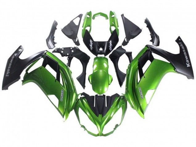 Lojas Carenagem Moto Kawasaki Ninja 650 EX650 2012-2016 - Verde Preto Fosco