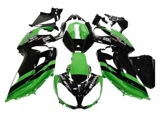 Lojas Carenagens Moto Kawasaki Ninja 650 EX650 2012-2016 - Verde Preto Listra