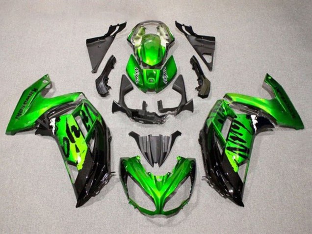 Lojas Carenagens Moto Kawasaki Ninja 650 EX650 2012-2016 - Verde Preto Brilhante