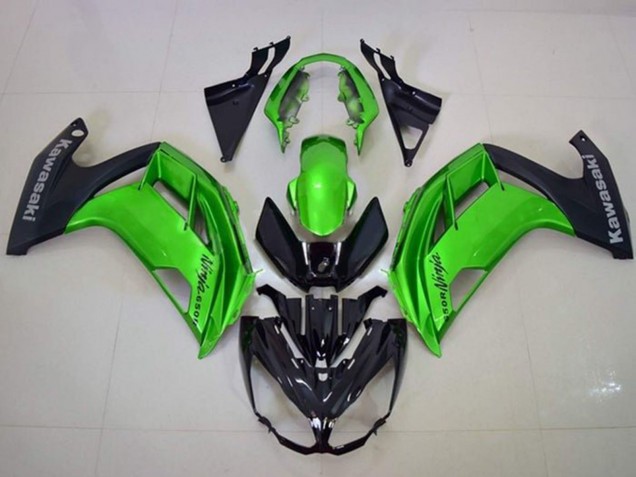 Lojas Carenagens Moto Kawasaki Ninja 650 EX650 2012-2016 - Verde Preto Fosco