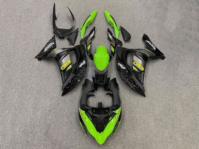 Lojas Carenagens Moto Kawasaki Ninja 650 EX650 2017-2019 - Verde Amarelo Cinzento Preto