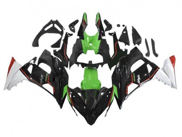 Lojas Carenagens Moto Kawasaki Ninja 650 EX650 2017-2019 - Verde Preto Branco Vermelho