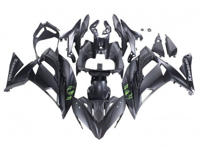 Lojas Carenagens Moto Kawasaki Ninja 650 EX650 2020-2026 - Preto Fosco Verde