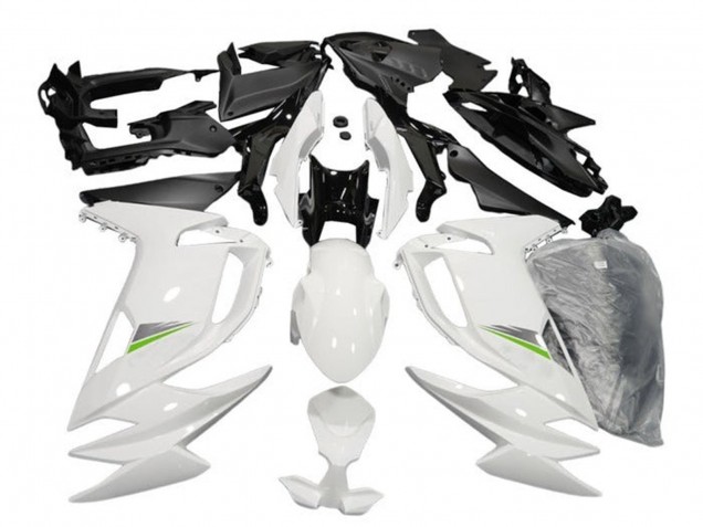 Lojas Carenagens Moto Kawasaki Ninja 650 EX650 2020-2026 - Branco Brilhante Verde