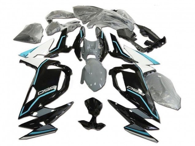 Lojas Carenagens Moto Kawasaki Ninja 650 EX650 2020-2026 - Branco Azul Preto Brilhante