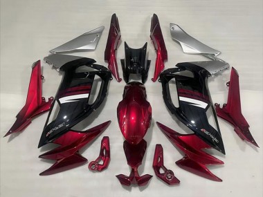 Lojas Carenagens Moto Kawasaki Ninja 650 EX650 2020-2025 - Vermelho Prata Branco Preto