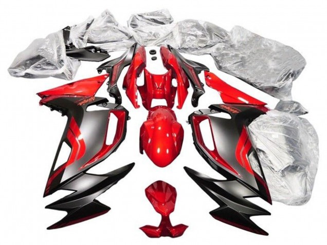 Lojas Carenagens Moto Kawasaki Ninja 650 EX650 2020-2025 - Vermelho Preto Fosco