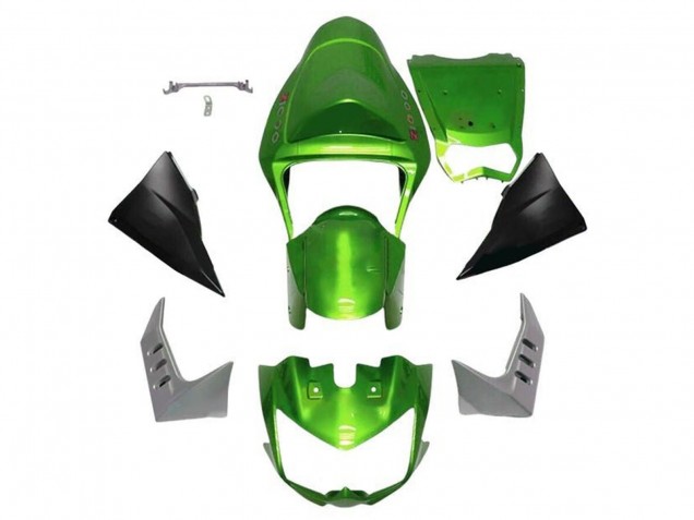 Lojas Carenagens Moto Kawasaki Z1000 2003-2006 - Verde Preto Fosco