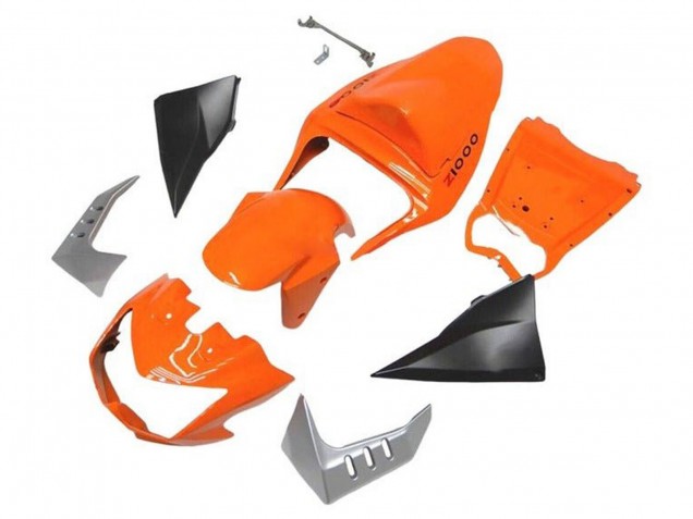 Lojas Carenagens Moto Kawasaki Z1000 2003-2006 - Laranja Preto Fosco