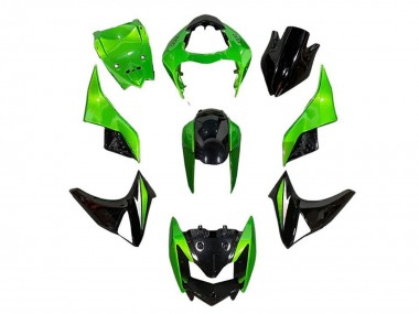 Lojas Carenagens Moto Kawasaki Z1000 2007-2009 - Verde Preto Brilhante