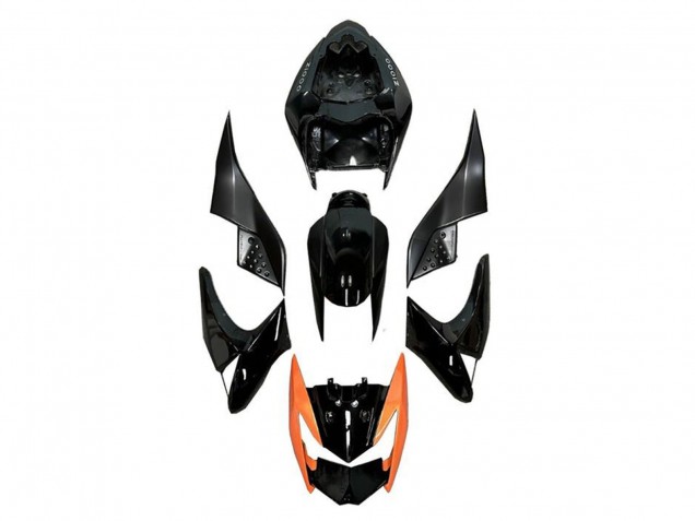 Lojas Carenagens Moto Kawasaki Z1000 2007-2009 - Preto Brilhante Laranja