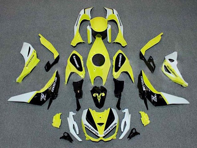 Lojas Carenagens Moto Kawasaki Z1000 2014-2019 - Branco Amarelo Preto