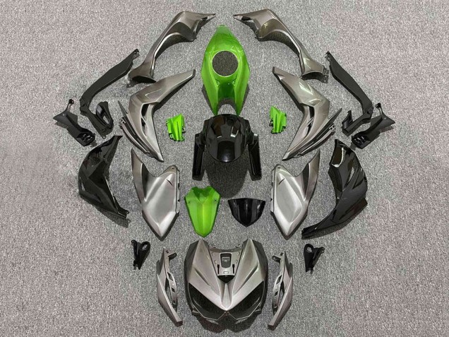 Lojas Carenagens Moto Kawasaki Z1000 2014-2019 - Cinzento Verde Preto