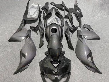 Lojas Carenagens Moto Kawasaki ZX25R ZX-25R 2019-2025 - Preto Falso Fibra de Carbono