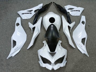 Lojas Carenagens Moto Kawasaki ZX25R ZX-25R 2019-2025 - Branco Preto Fosco