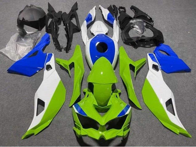 Lojas Carenagens Moto Kawasaki ZX25R ZX-25R 2019-2025 - Branco Azul Verde