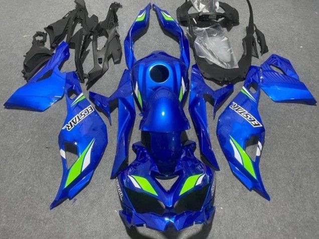 Lojas Carenagens Moto Kawasaki ZX25R ZX-25R 2019-2025 - Azul Verde Ecstar