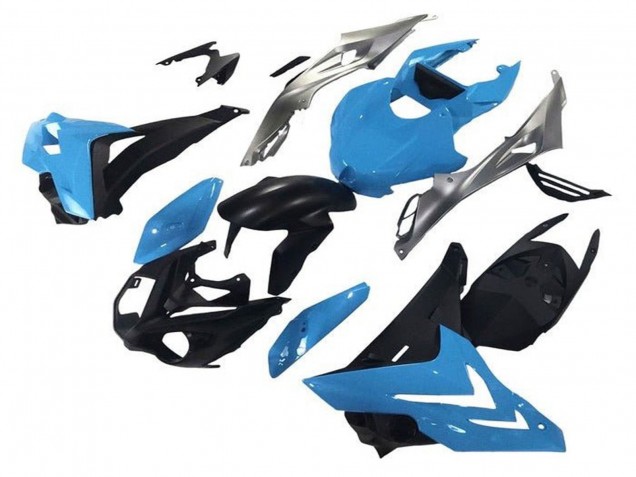 Lojas Carenagens Moto BMW S1000R 2014-2016 - Azul Prata Preto Fosco