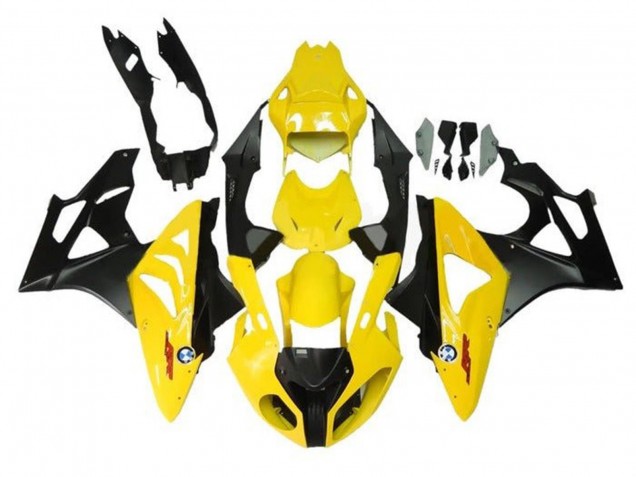 Lojas Carenagens Moto BMW S1000RR 2009-2014 - Amarelo Preto Fosco
